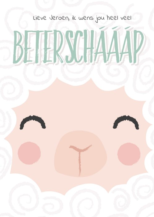 Tante Kaartje | Beterschapskaart | Beterscháááp   naam