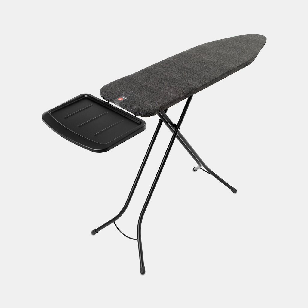 Strijkplank B, 124x38 cm, solide stoomunithouder - Denim Black