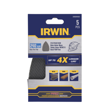 Irwin schuurgaas voor Bosch Primo en B+D Mouse zelfklevend K240, 5 stuks