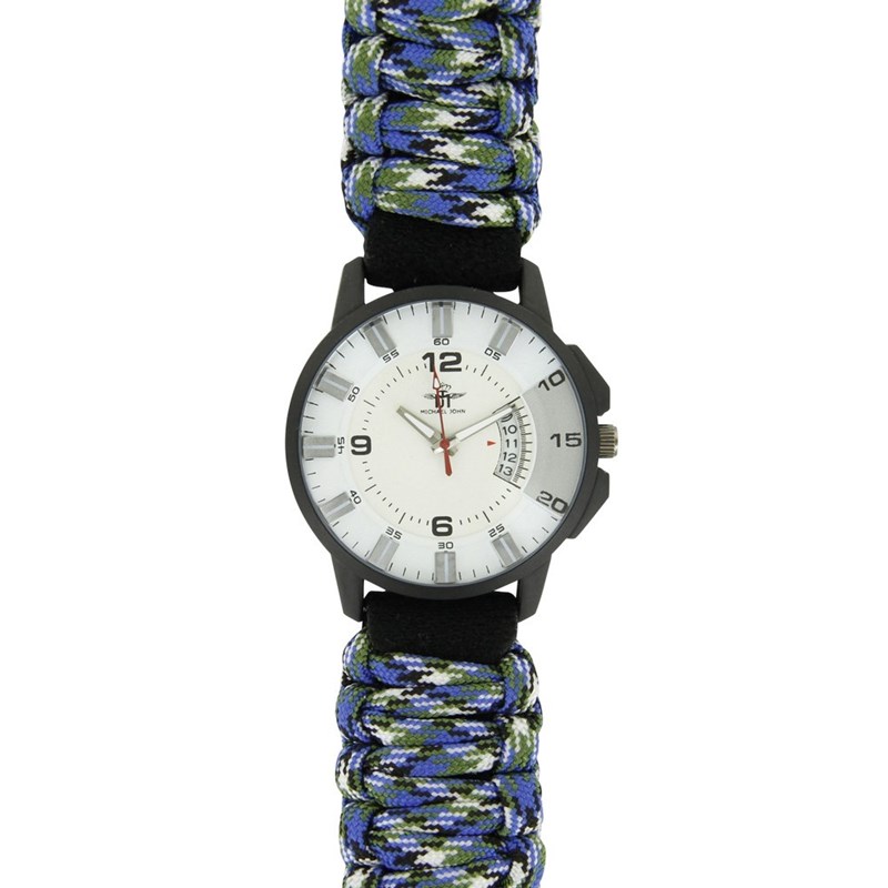 Montre Homme M. JOHN bracelet Cuir Bleu