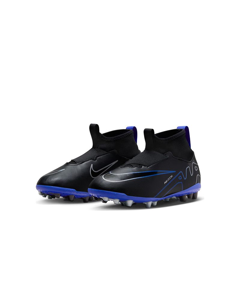 Chaussures de football Nike Mercurial Superfly 9 Academy AG Noir & Bleu pour enfant