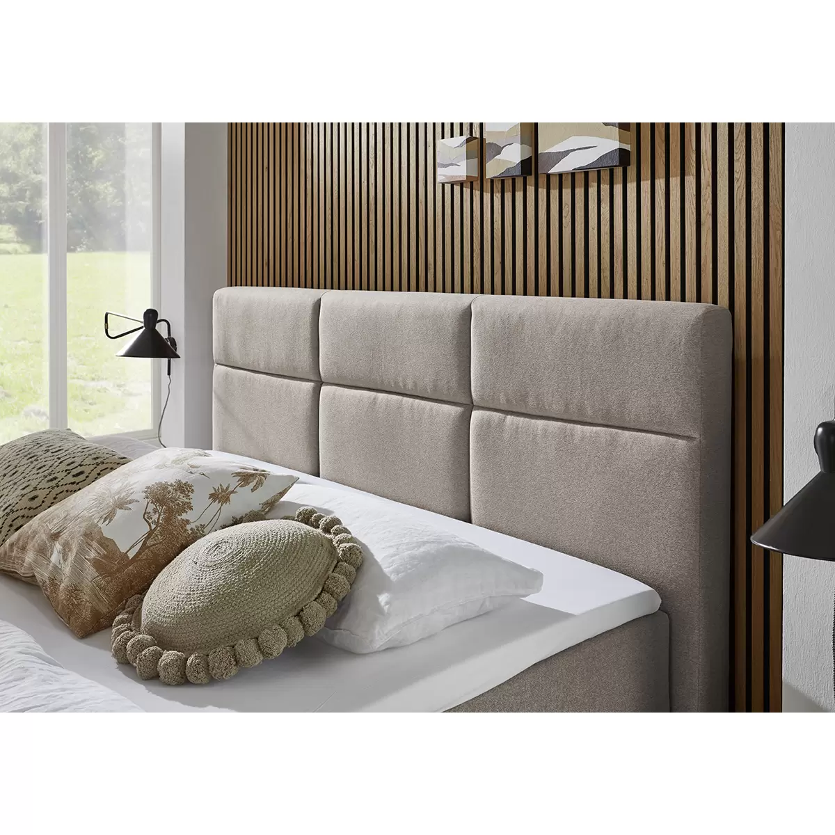 Boxspringbett Lago 160x200 taupe