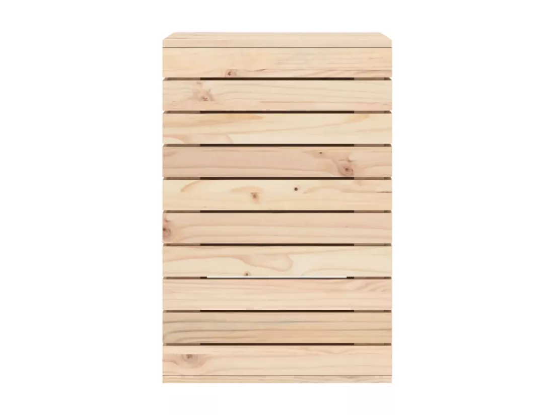 Panier à linge 44x44x66 bois massif de pin