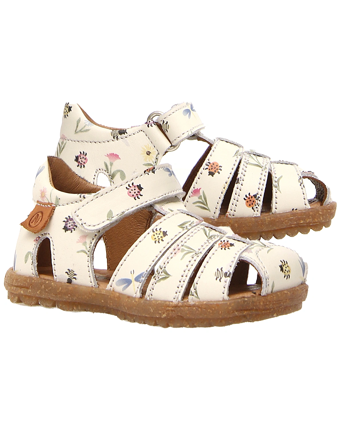 Klett-Sandalen BLUMENWIESE mit Zehenschutz in creme