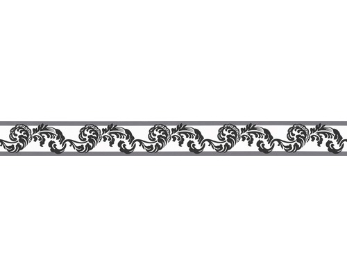 Rand 9043-17 Alleen Randen 9 zelfklevende rank zwart wit 5 m x 5 cm