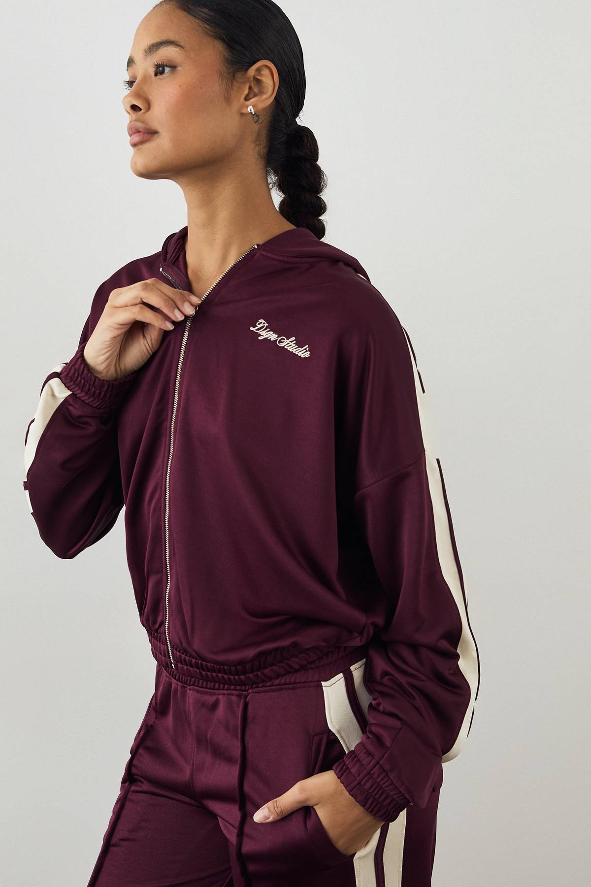 Sweat à casynthétiqueche zippé en tricot DSGN Studio