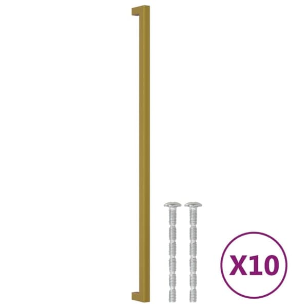 vidaXL Skaphåndtak 10 stk gulv 480 mm rustfritt stål