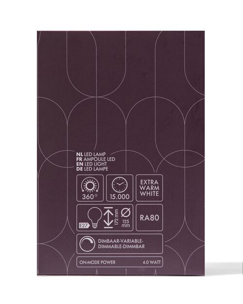 ampoule globe led dorée E27 4W 200lm g125