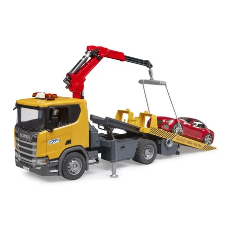 BRUDER® Scania Super 560R Abschlepp-LKW m. L+S Modul + BRUDER® Roadster