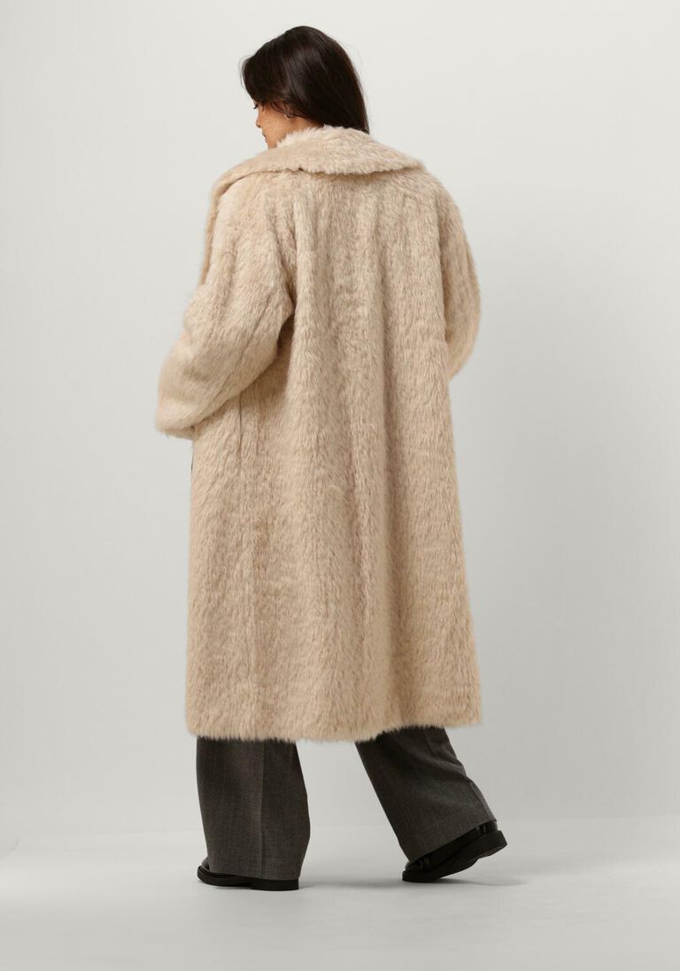 STAND STUDIO creme stand studio faux fur jas nicole coat