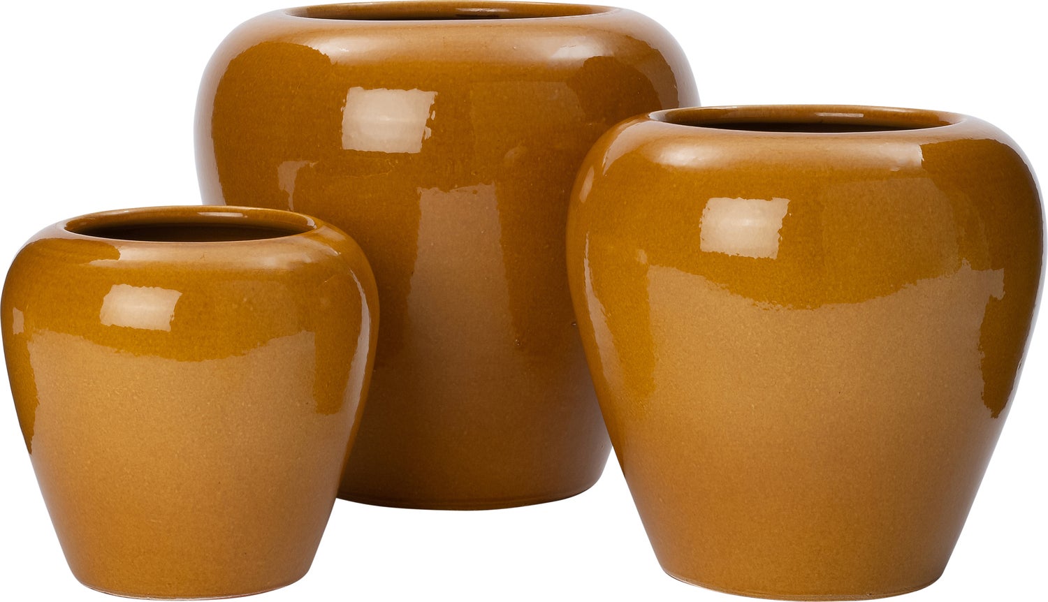 Intratuin bloempot Ovar geel D 18 H 19 cm
