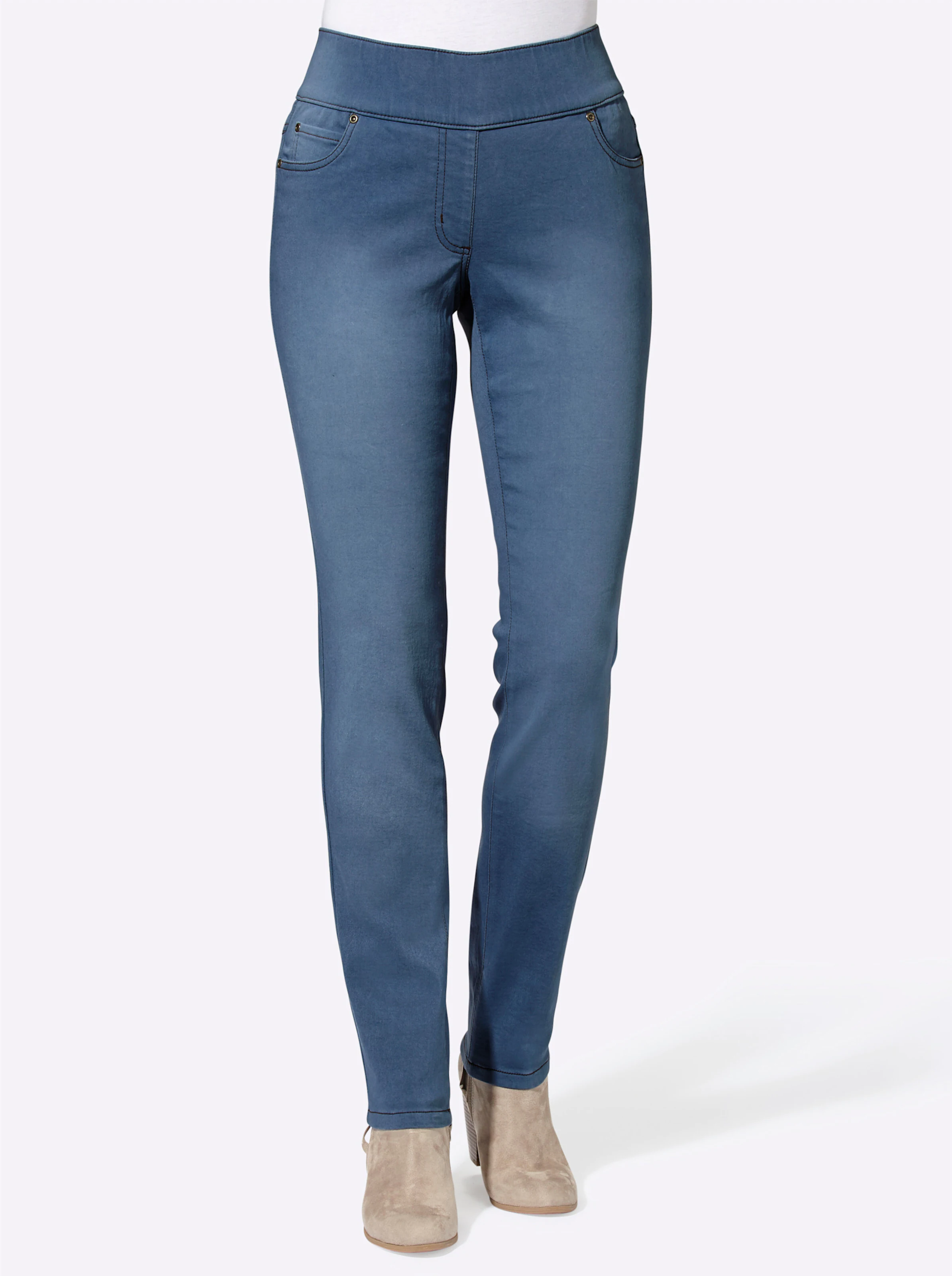 5-Pocket-Jeans in blue-bleached