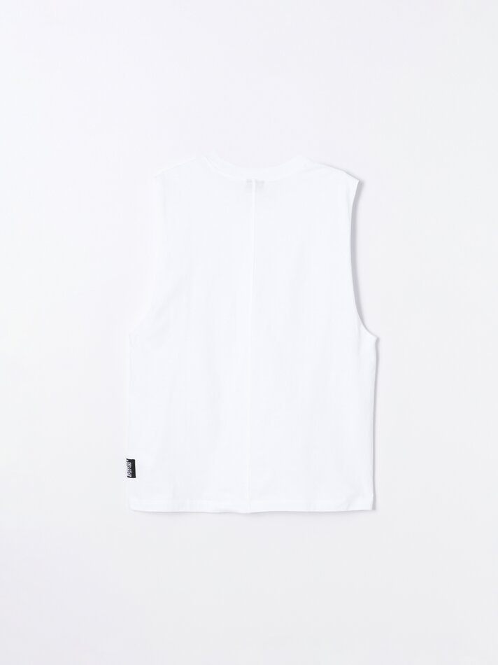 Camiseta regata estampada - Branca