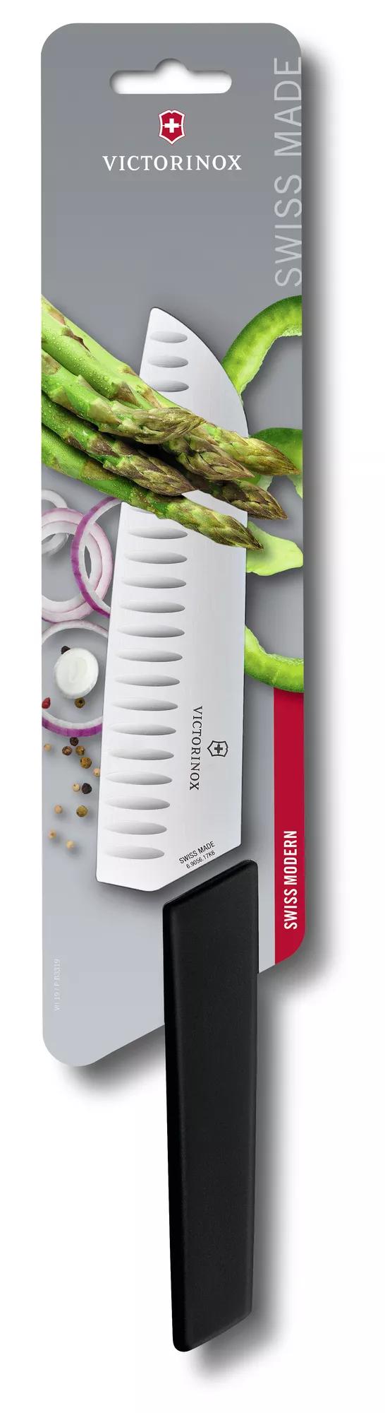Swiss Modern Santokumesser-schwarz
