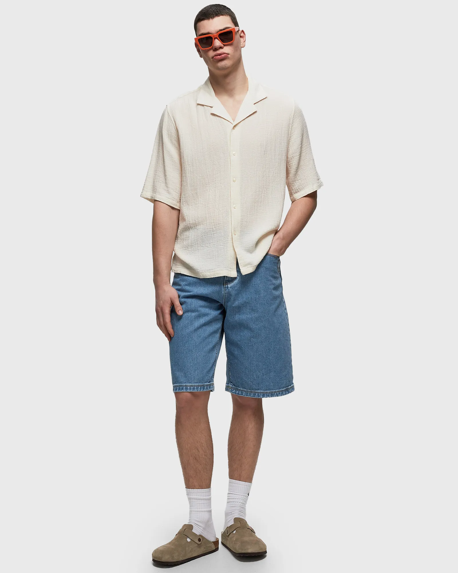 Officine Générale EREN SS CO TXTRED LENO WEAVE