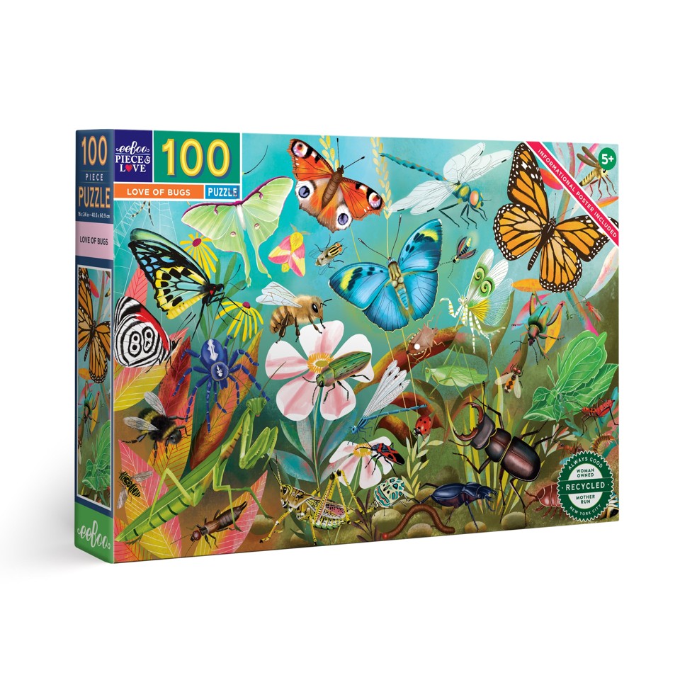 eeBoo - Puslespil 100 brk - Insekter