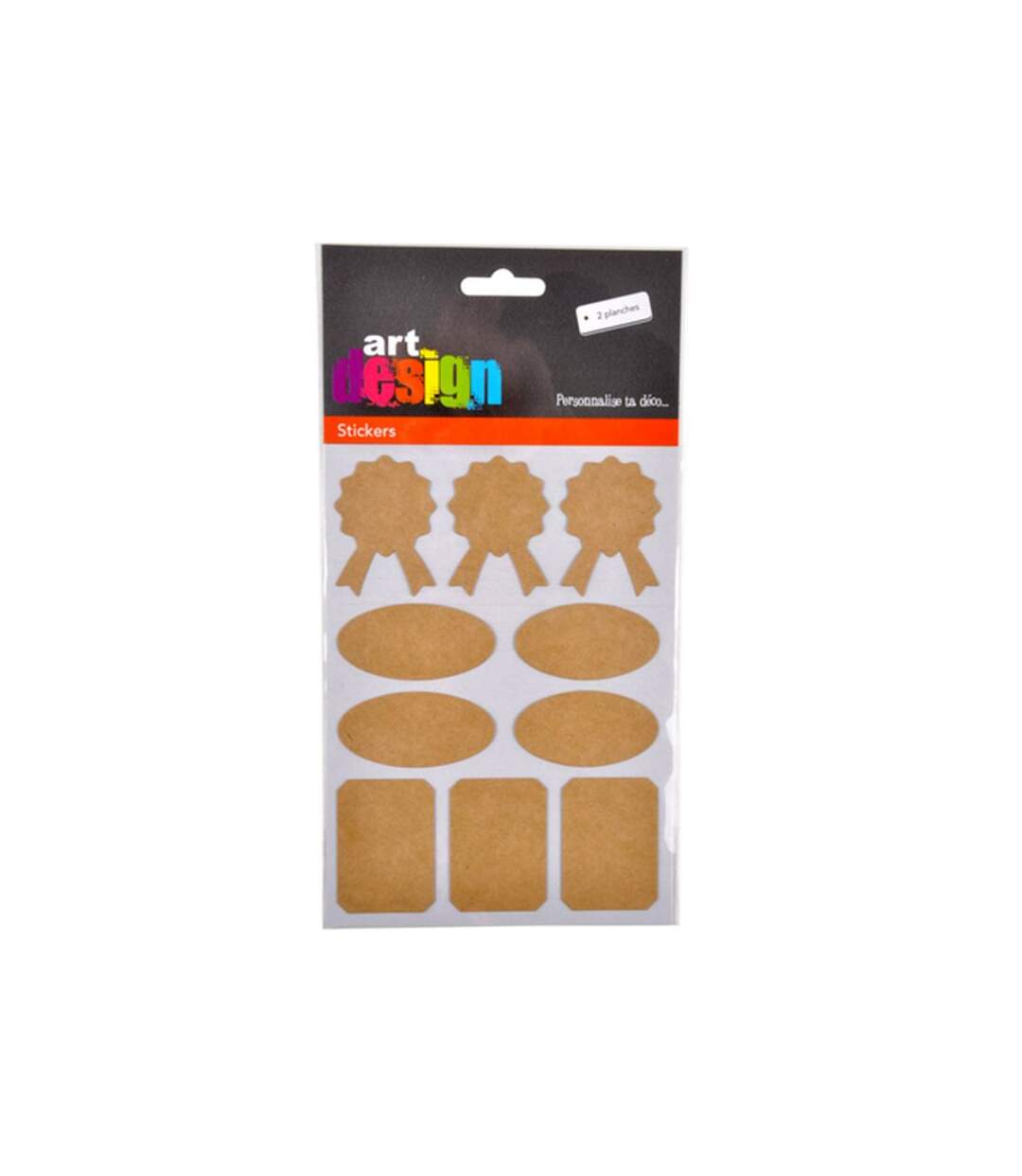 Paris Prix - Lot De 20 Stickers Déco craft 13x18cm Naturel