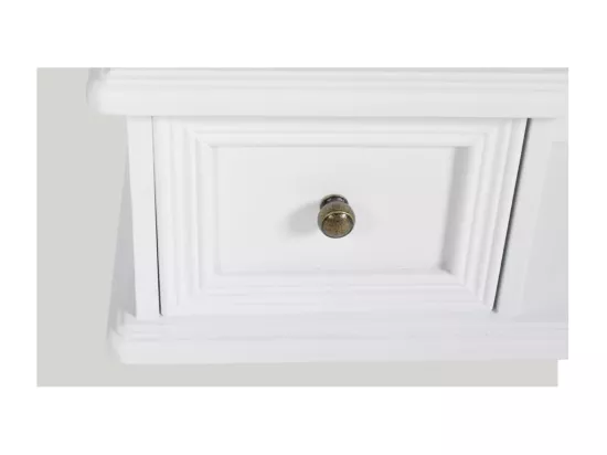 Coiffeuse avec miroir pivotant rectangulaire MDF