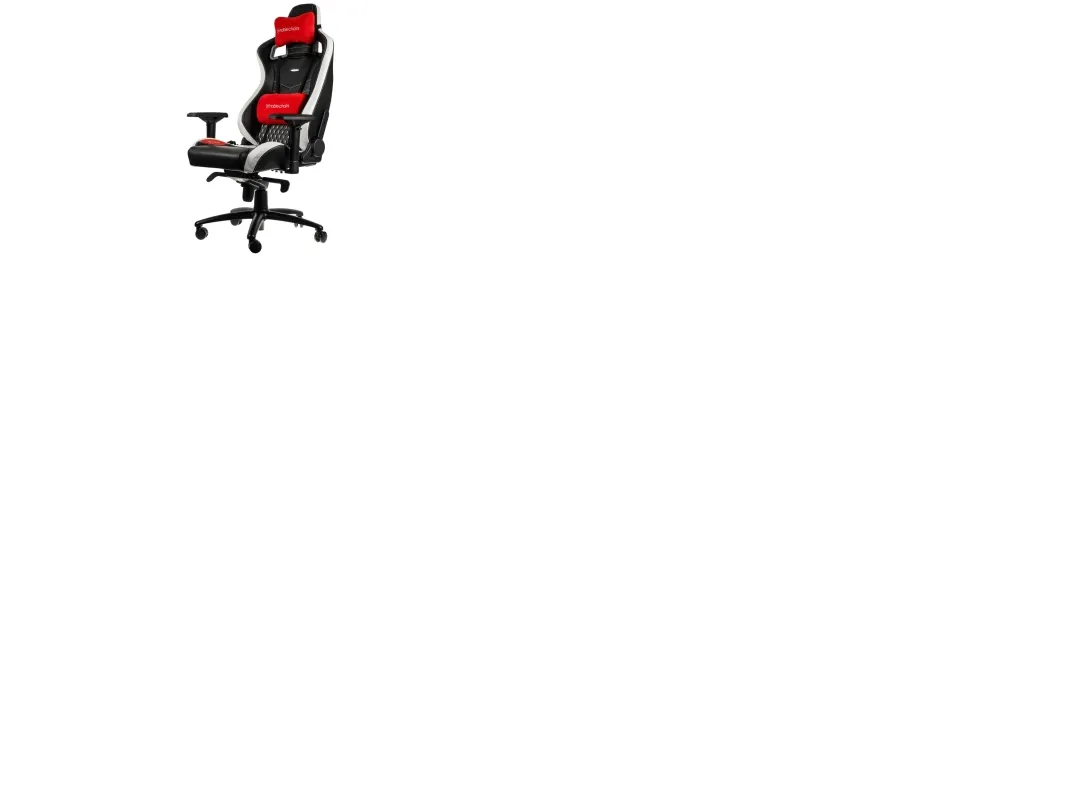 noblechairs EPIC Ægte læder Gaming Stol- Sort/hvid/rød