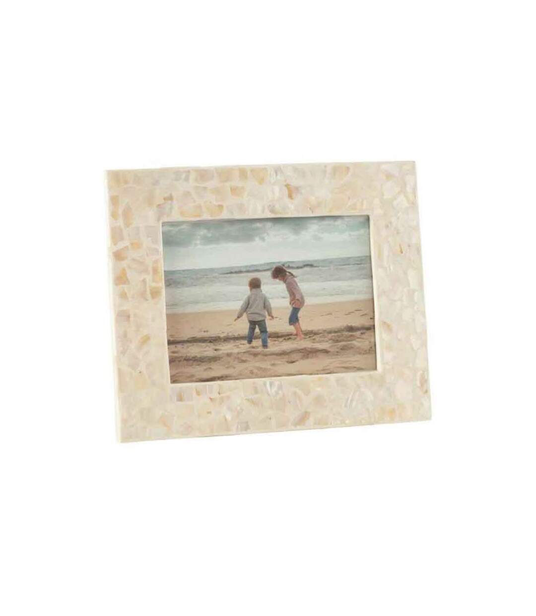Paris Prix - Cadre Photo En Bois Déco nuye 12x17cm Ivoire