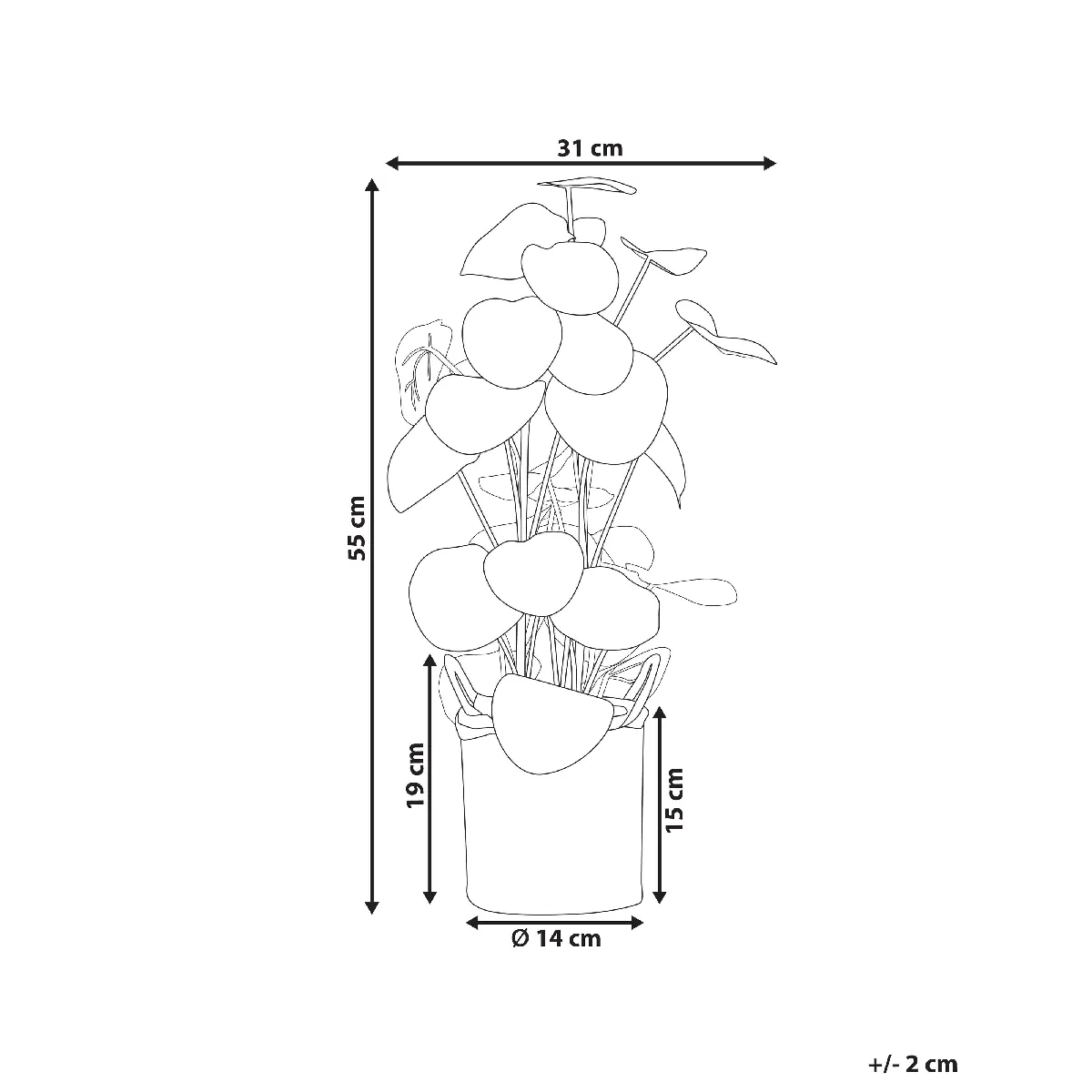 Beliani Plante Artificielle KIBETI 55 cm