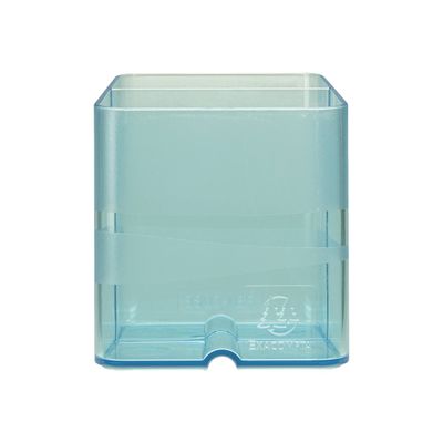 Exacompta Pen-Cube - Pot à crayons turquoise translucide