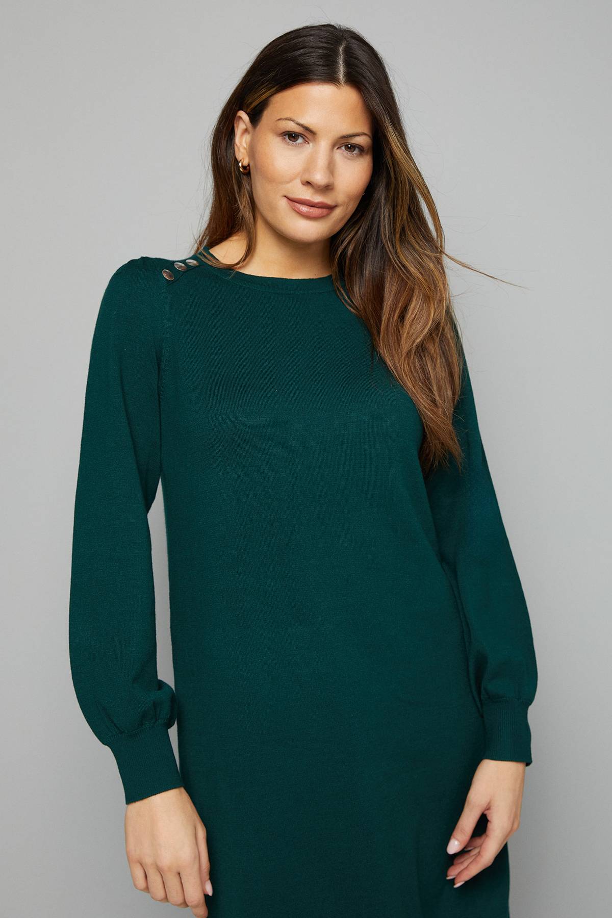 Wallis Robe synthétiquell Évasée à Col Rond