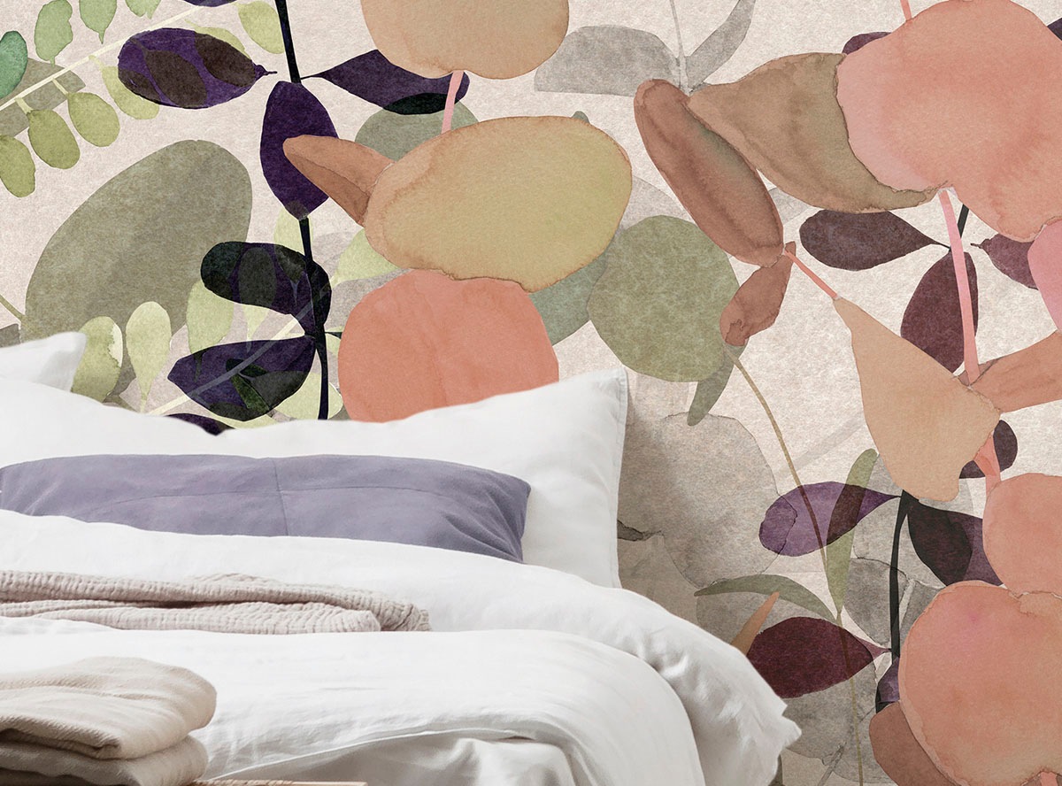 Komar Fototapete »Digitaldruck Vlies -  Foggy Shrub - Grösse 400 x 250 cm« bedruckt glatt Wohnzimmer, Schlafzimmer