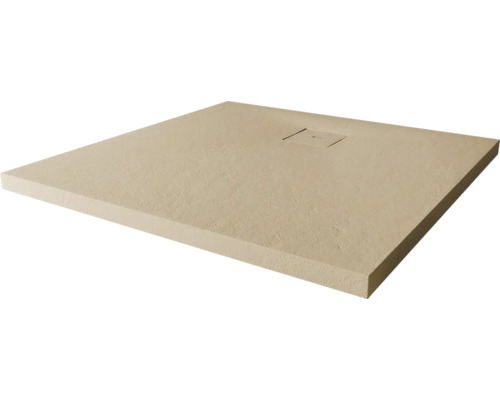 BREUER Modern Line Express Q72 mineraal gegoten douchebak, zandsteenlook, 100 x 100 cm