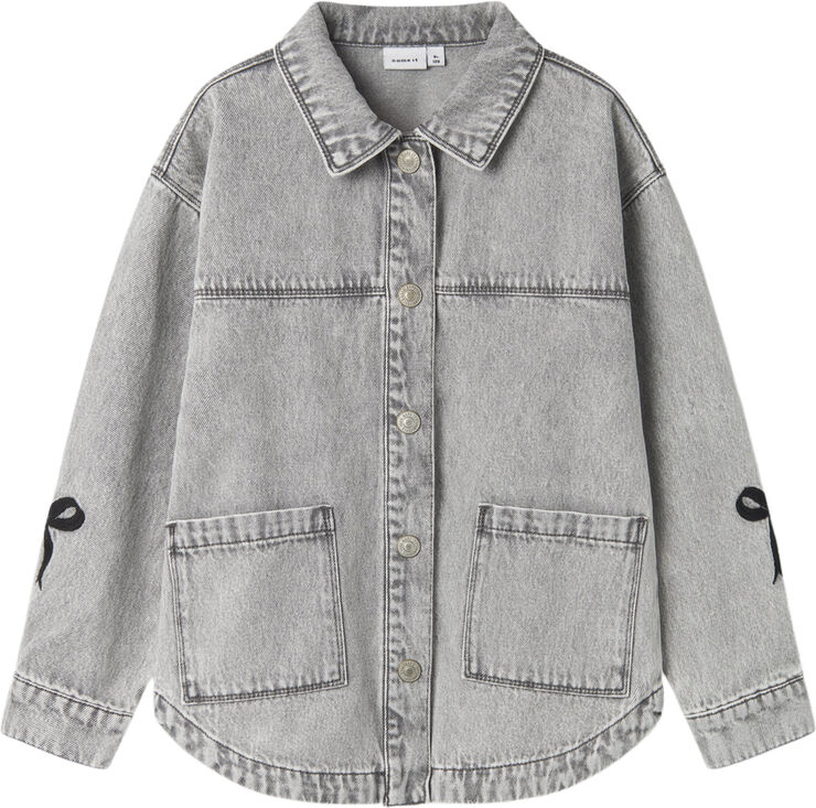 Name It NKFGLORIA DNM EMB JACKET 7511-ZA T Light grey denim