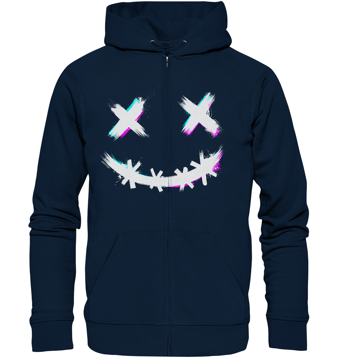 DartSturm - Scary Smile - Weiß - Organic Zipper