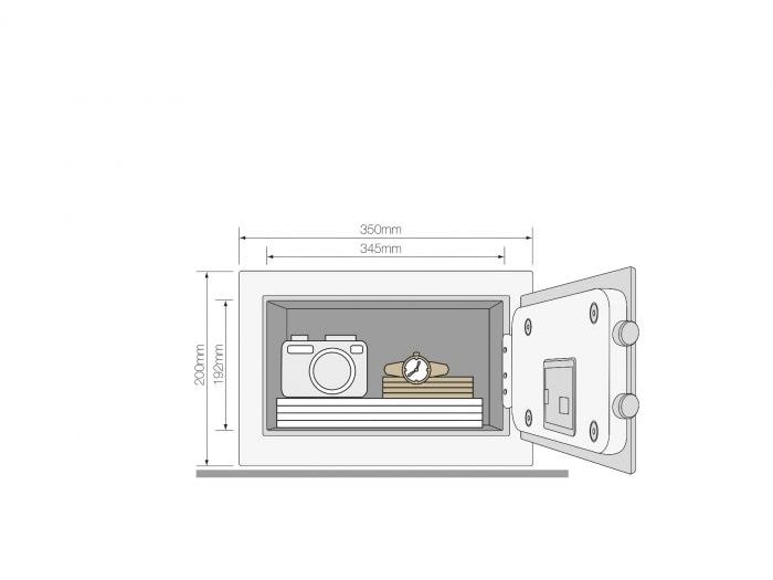 Yale Tresor Compact S, 9.6 l Hochsicherheitstresor mit Tastenfeld