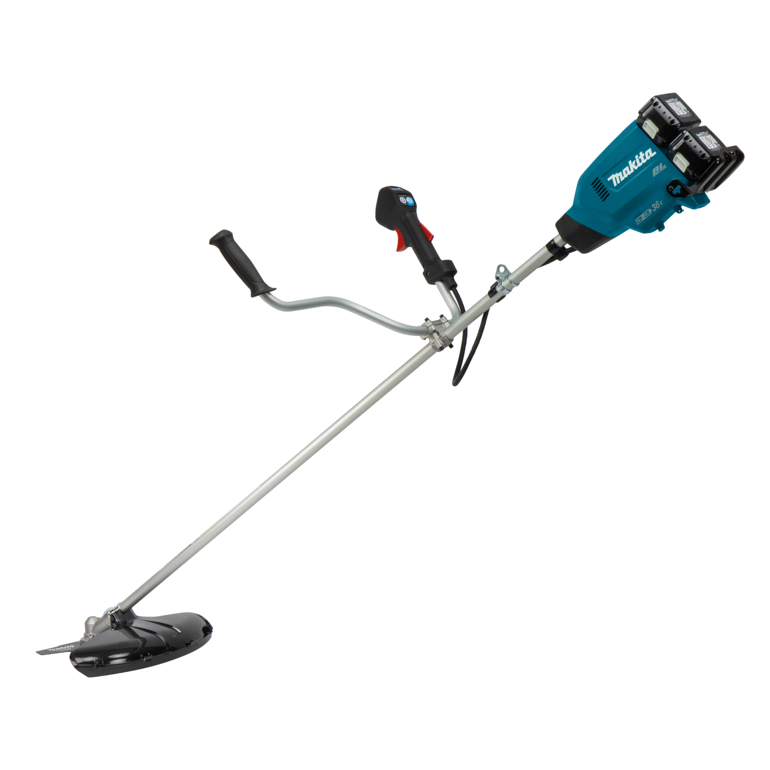 Makita DUR369APT2 36V (2x18V) Li-Ion accu grastrimmer / bosmaaier set (2x 5.0Ah accu) - U-greep - koolborstelloos