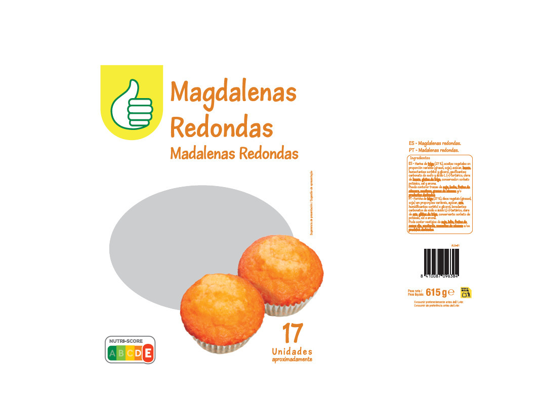 MADALENAS POLEGAR REDONDAS 17UN 615G