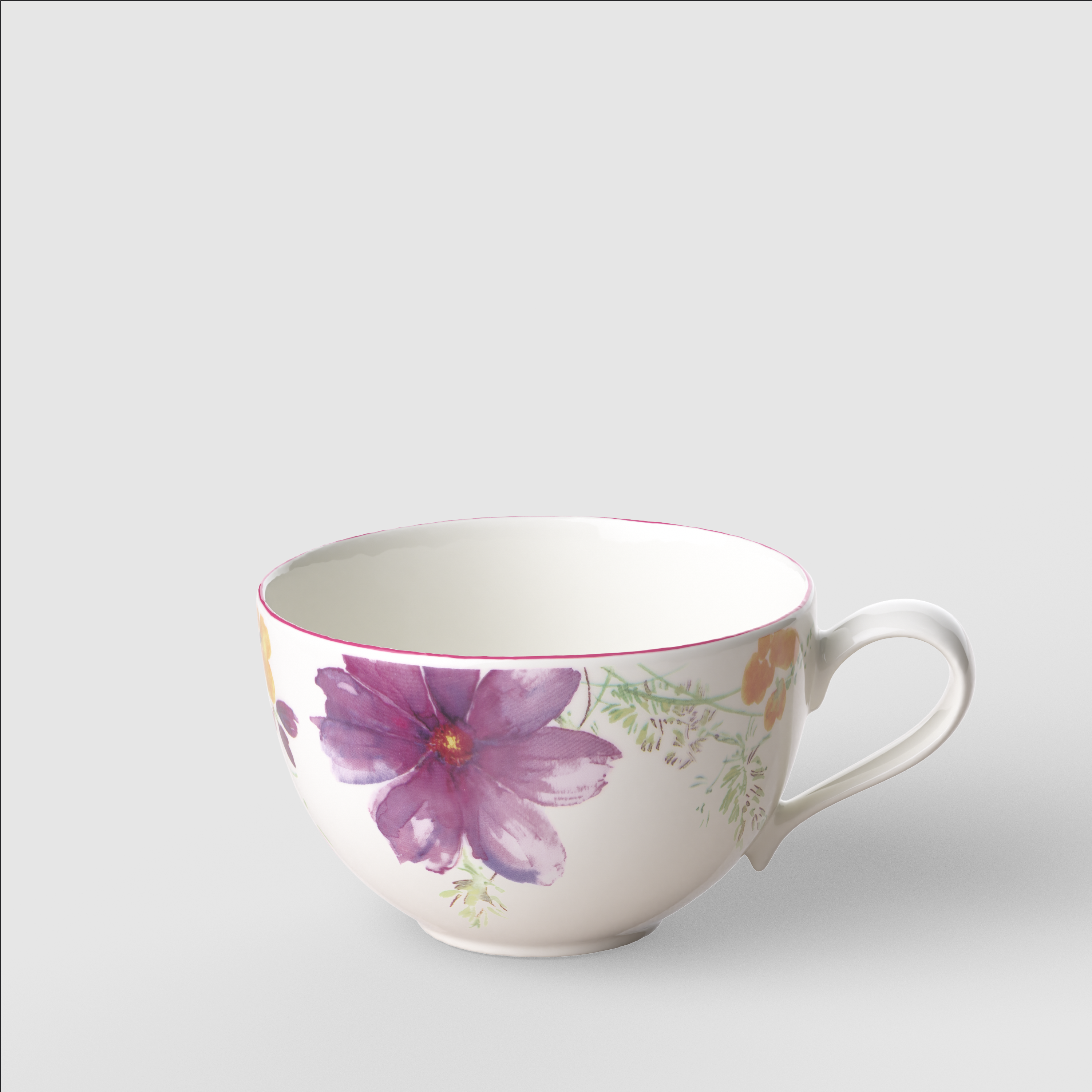 Mariefleur Cappuccino cup Multi-colored, 9.9 oz, Premium Porcelain