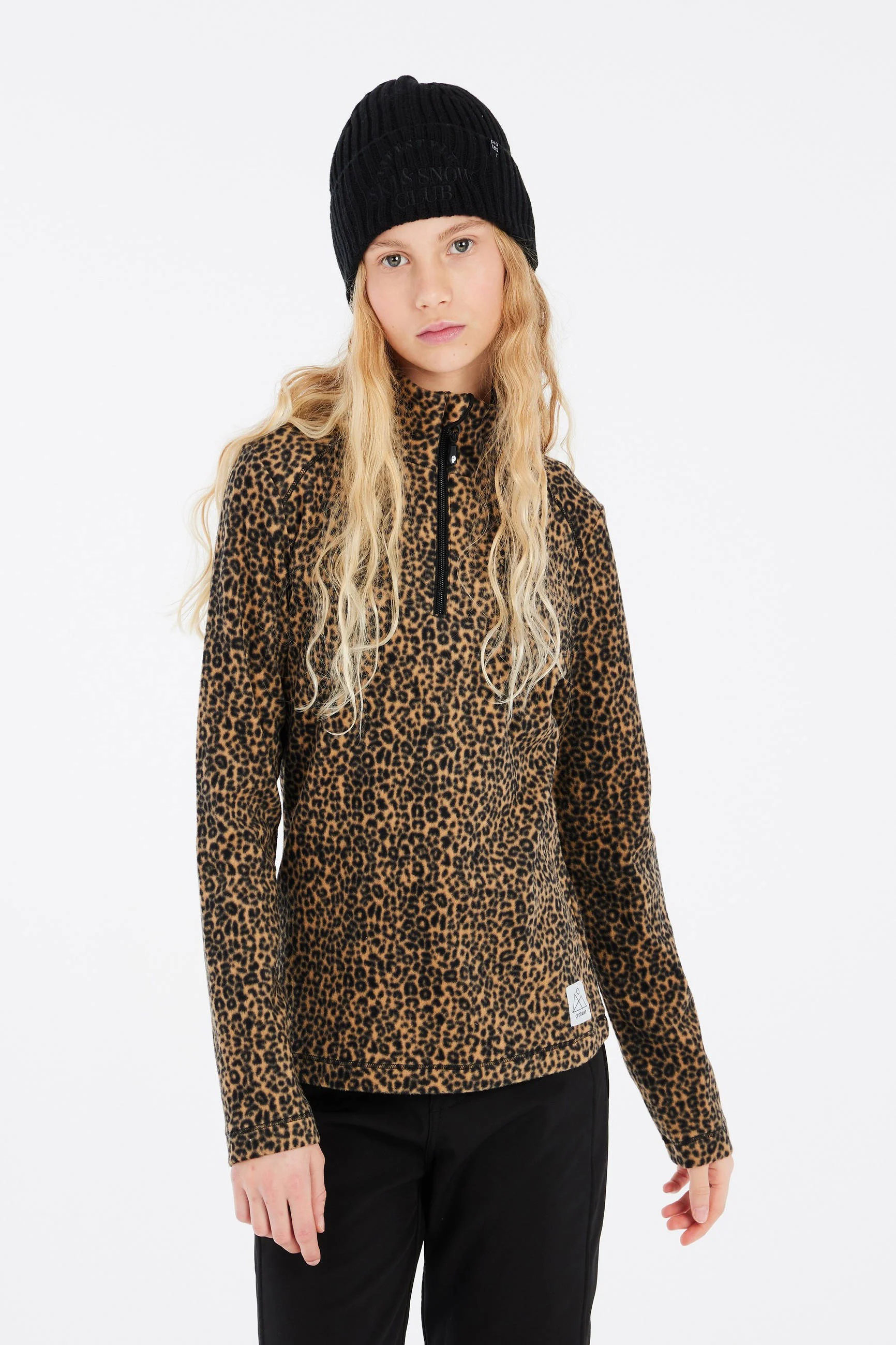 Protest skipully fleece PRTMISSY JR bruin/zwart