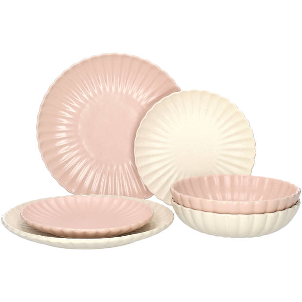 Blokker Soft Shades Sevilla dinerbord roze Ï27cm