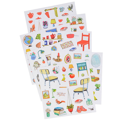 Moulin roty kleurboek met stickers la grande famille