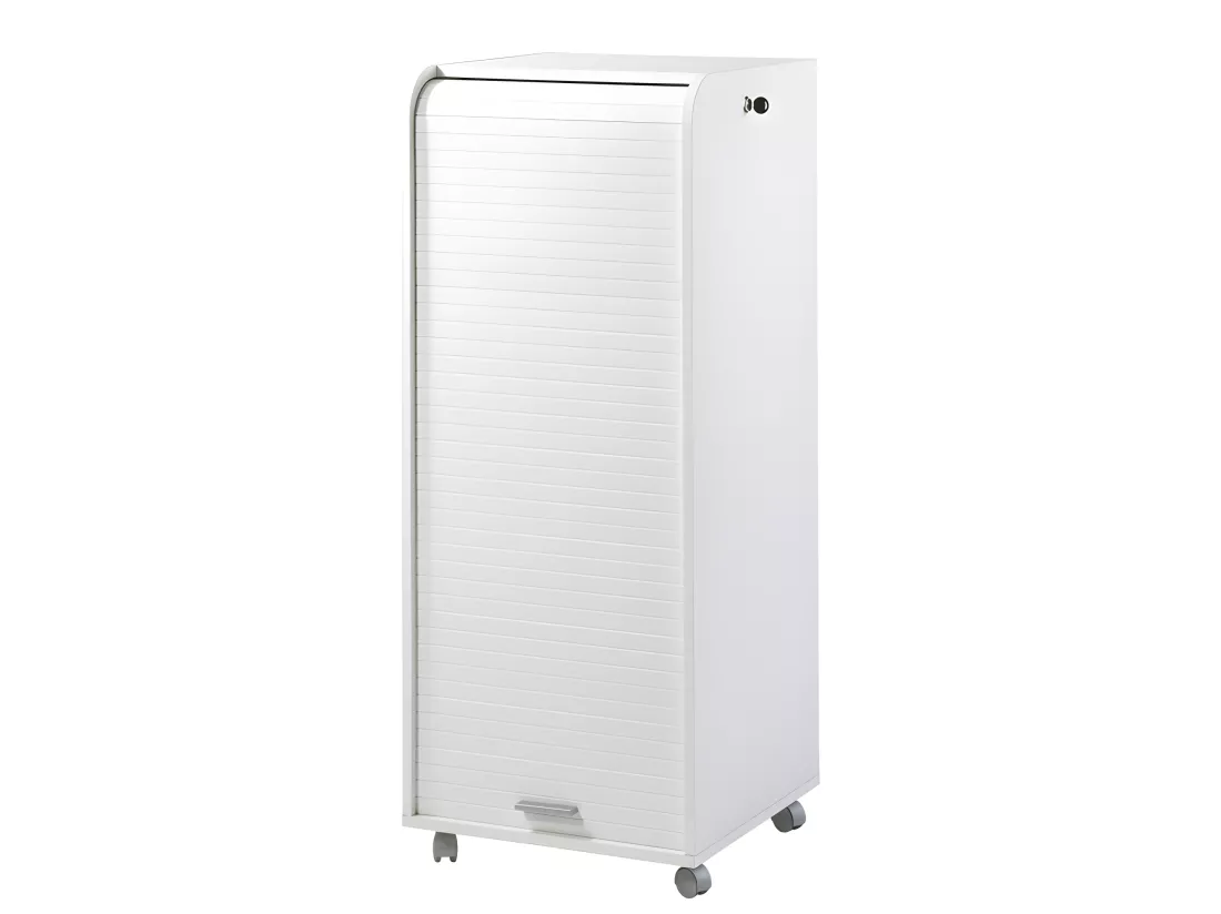 Caisson de Bureau Blanc à Roulettes 108 cm - Coloris: Blanc