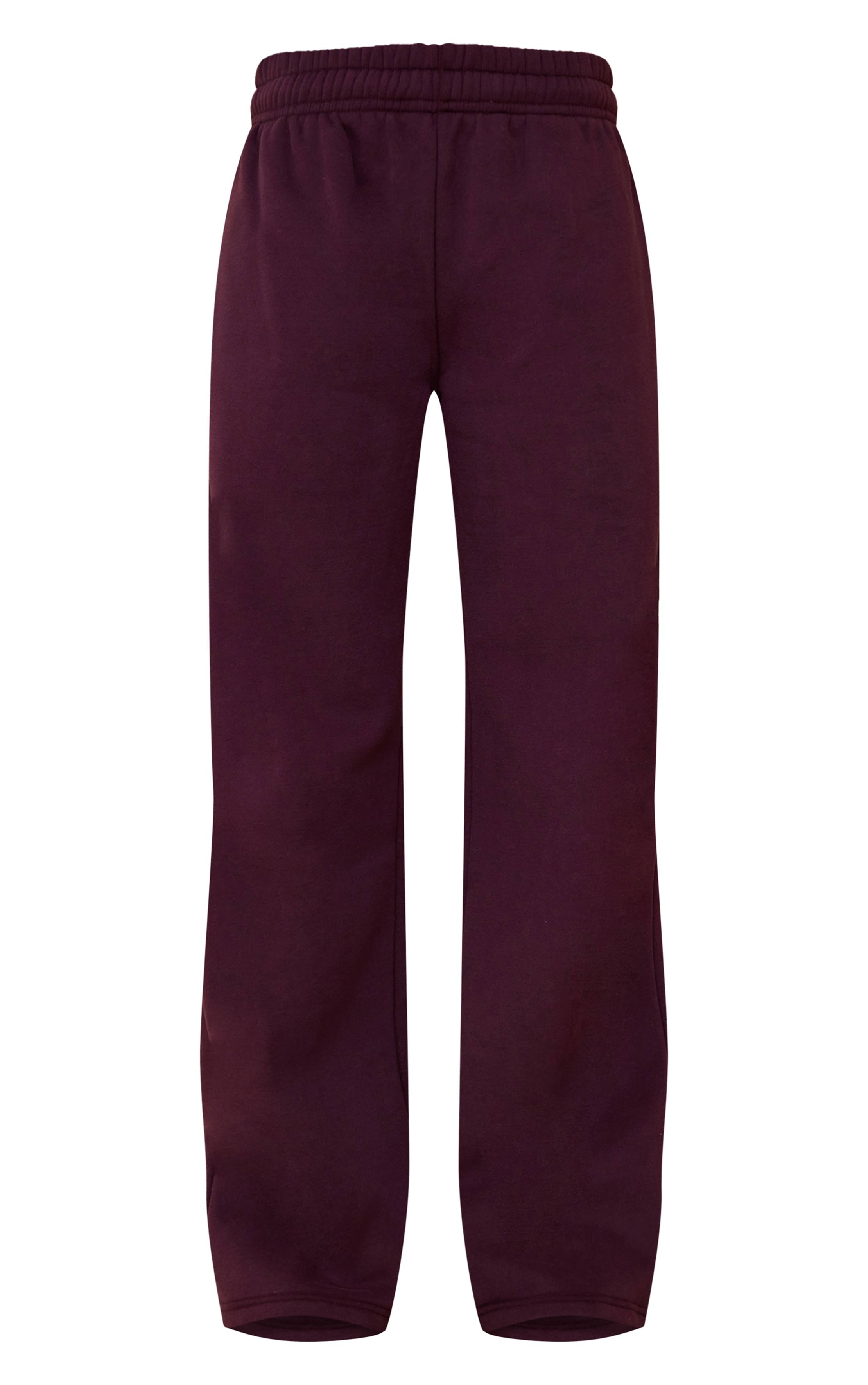 Prune Pantalon De Jogging À Jambe Droite