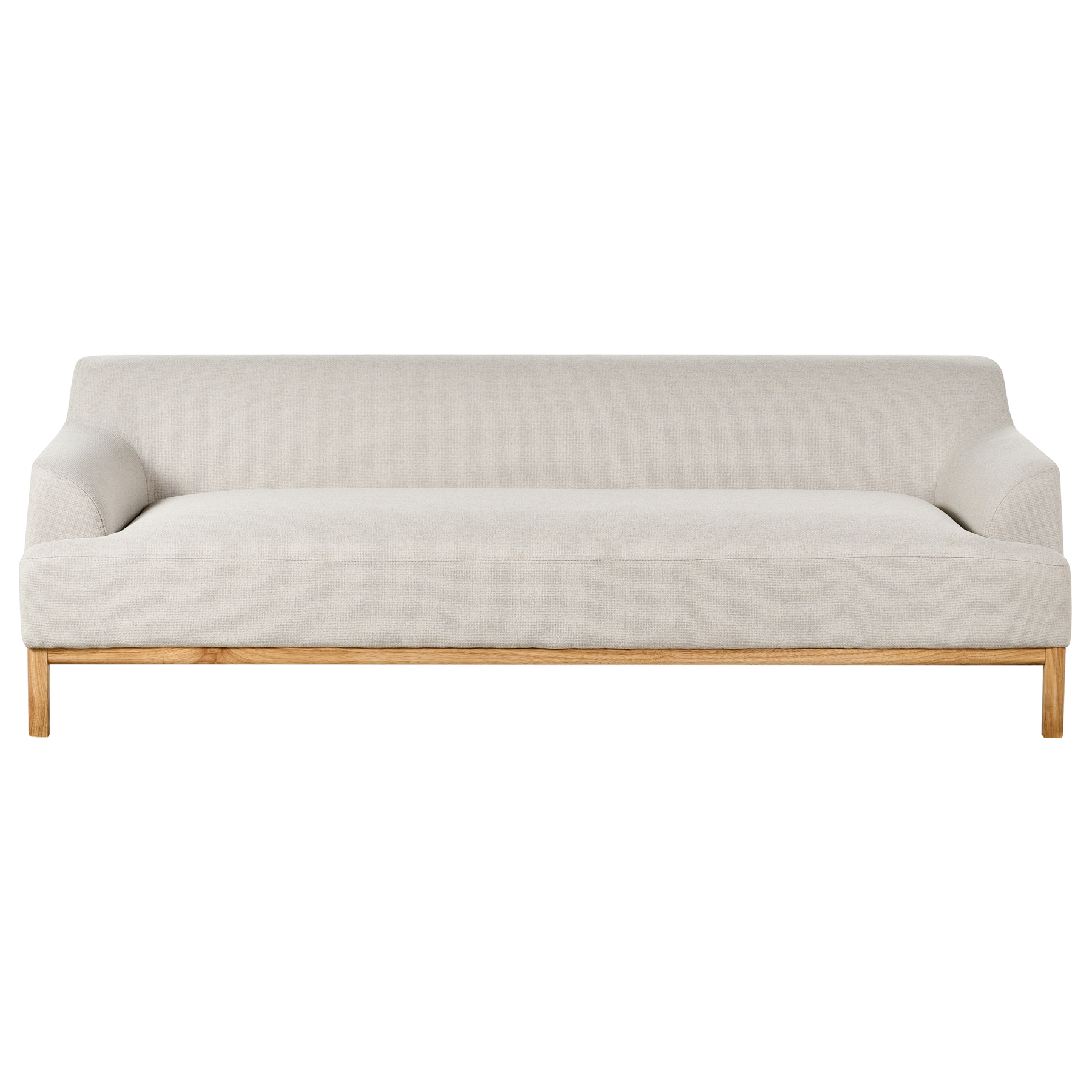 Beliani - SOSJO - Driezitsbank - Lichtbeige - Polyester