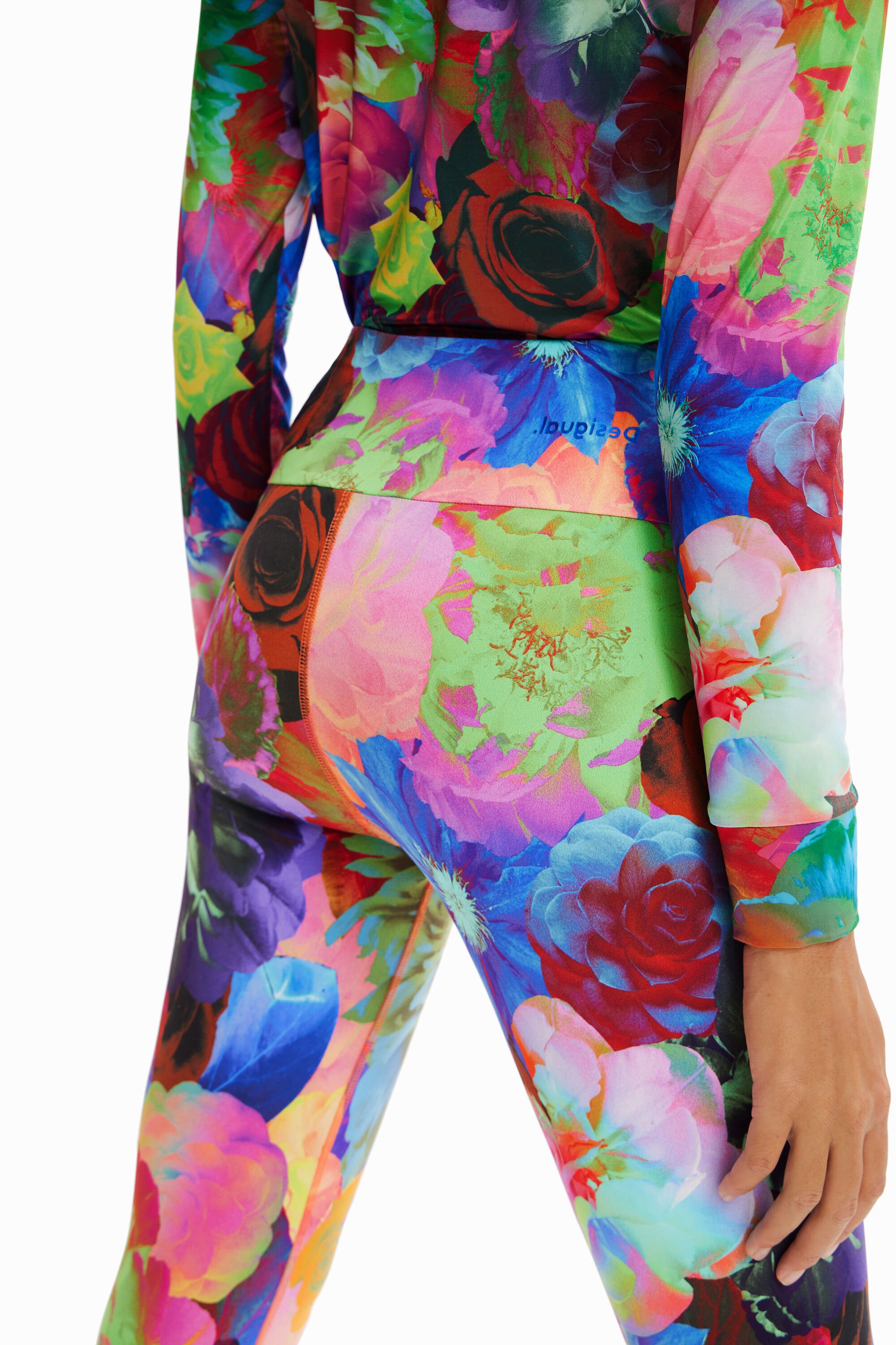 Legging stretch fleurs