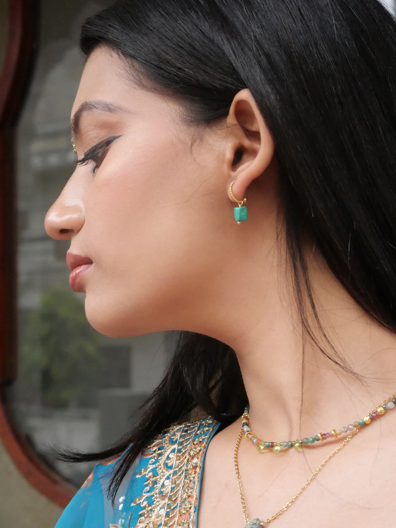 Boucles d'oreilles amazonite | Vert
