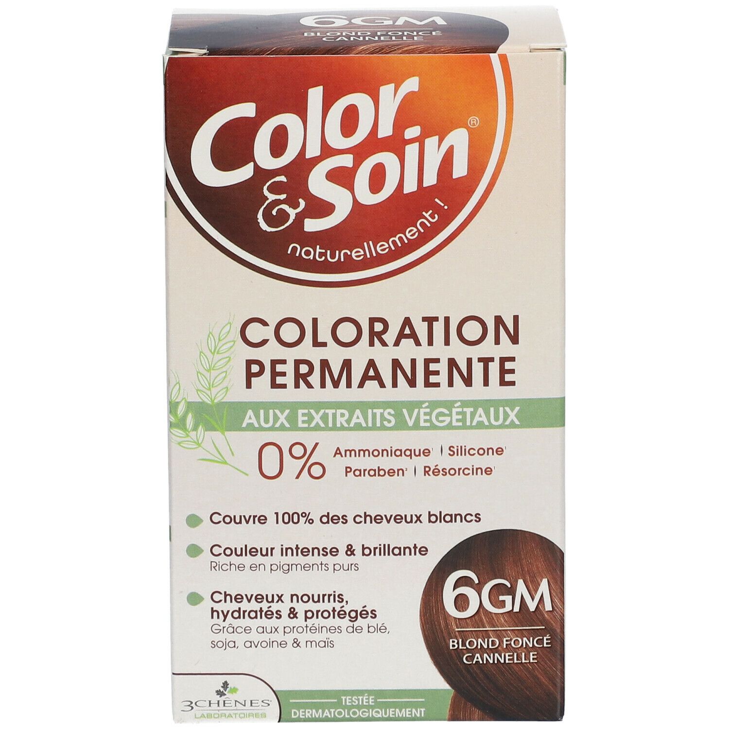 Les 3 Chênes Color & Soin Coloration 6GM Dunkelblond Zimt