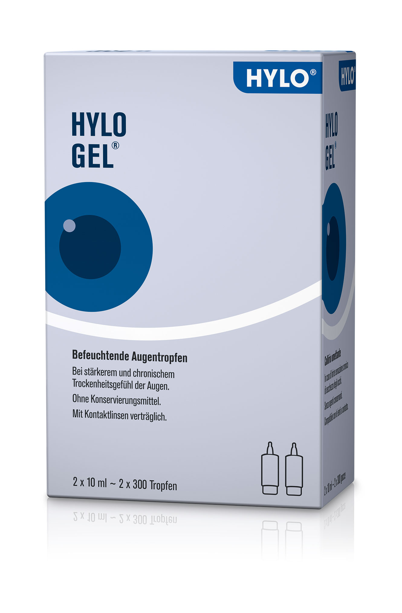 HYLO GEL 0.2 %<br>2 × 10 ml, Flasche, Augentropfen, Lösung