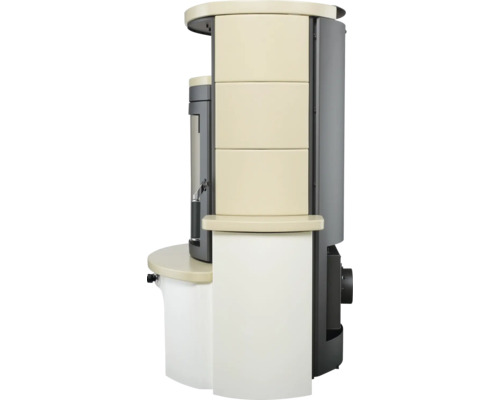 Hark Avenso GT ECOplus keramische houtkachel, crème, 8 kW