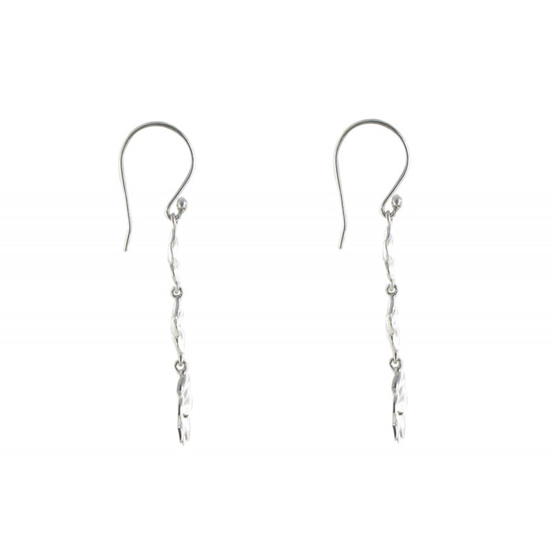 Boucles d'Oreilles Argent Trois Fleurs