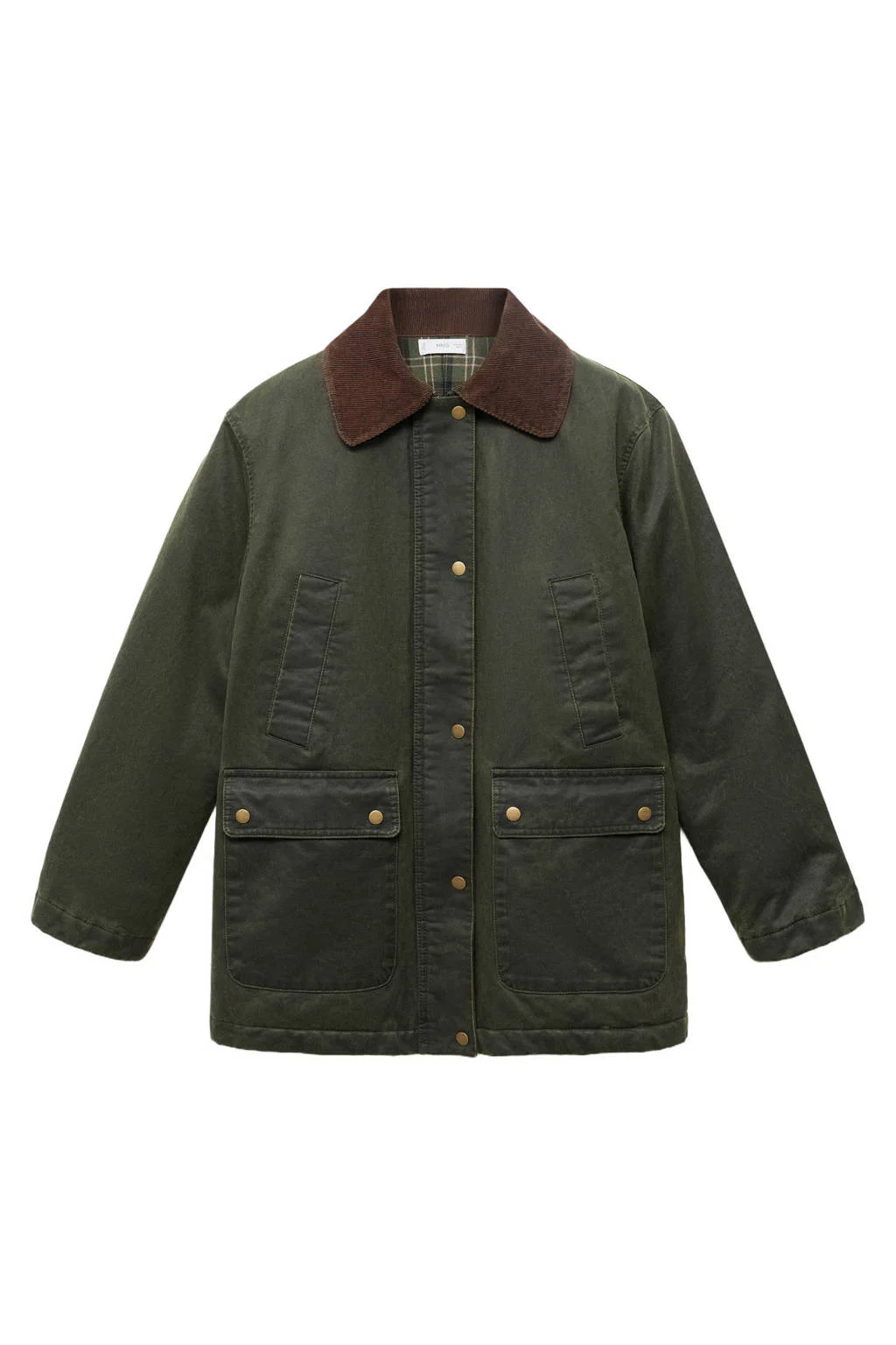 MANGO TEEN parka donkergroen