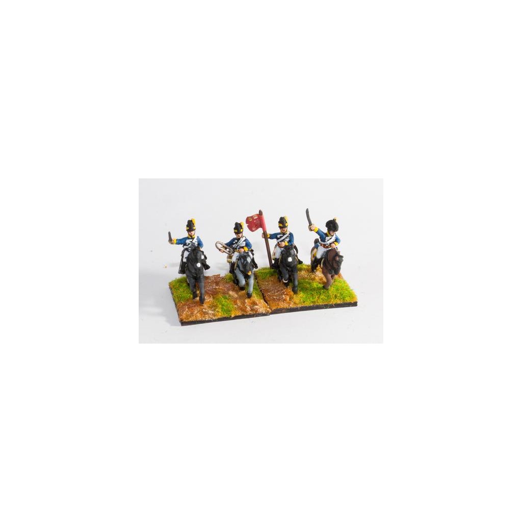 British Cavalry 1800-13: Command: Light Dragoon Officer, Standard Bearer & Trumpeter