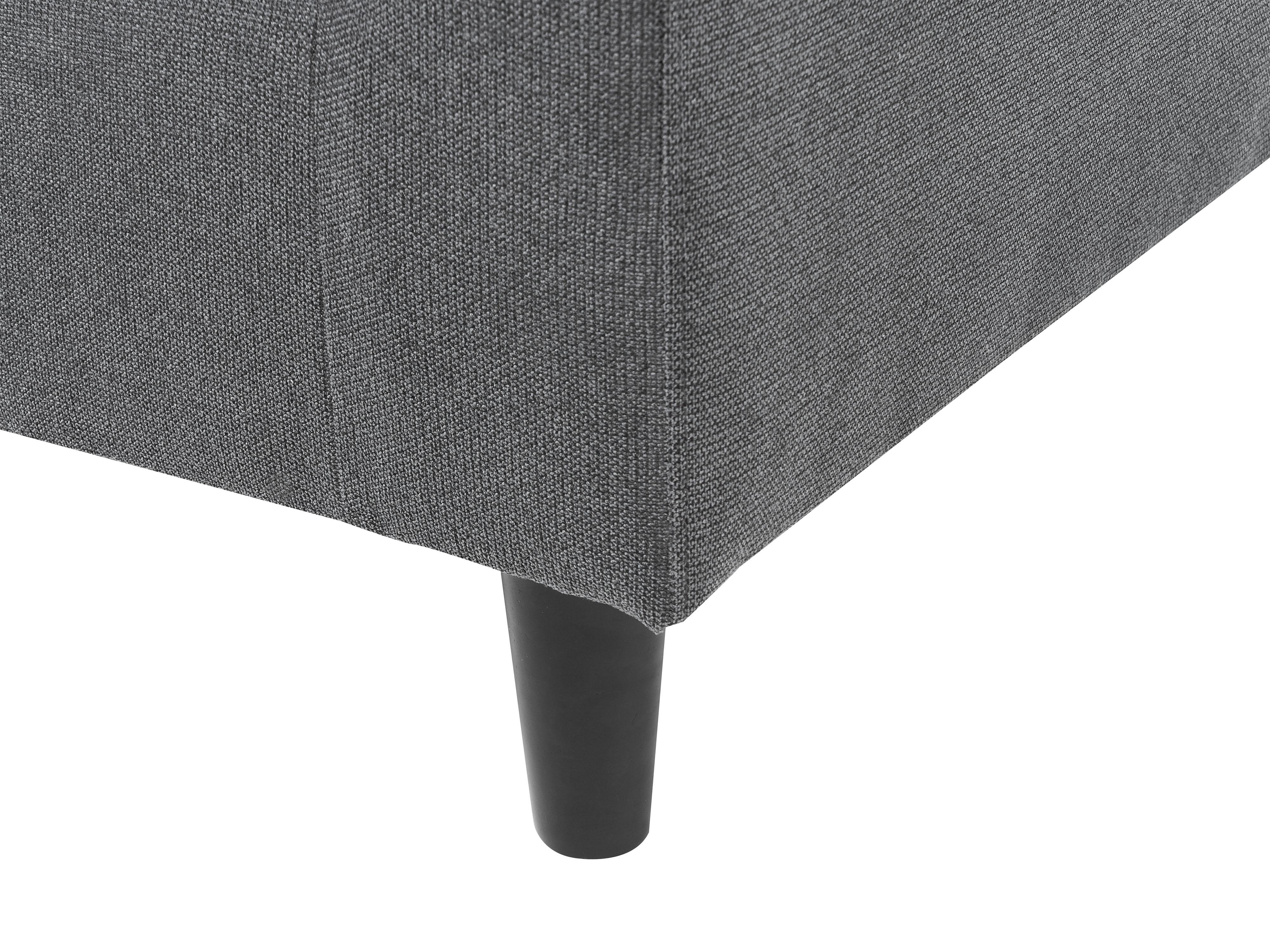 Hoekbank 3-zits ELVENES Stof Donkergrijs linkszijdig